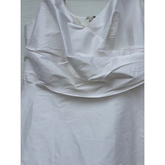 Alfred Sung White Mini Dress, Bridal, Cocktail, A Line,‎ V Neck, Plus Size 18 - Picture 7 of 9